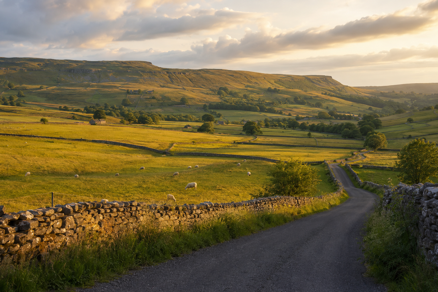A view across the Derbyshire dales through changing seasons
